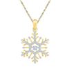 Image 1 : 0.17 CTW Diamond Snowflake Winter Cluster Pendant 10KT Yellow Gold - REF-19X4Y