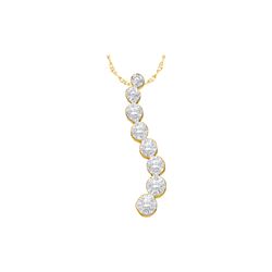 0.10 CTW Diamond Journey Graduated Pendant 10KT Yellow Gold - REF-13H4M