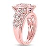 Image 2 : 1.11 CTW Diamond Ring 14KT Rose Gold - REF-153W4W