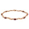 Image 1 : Genuine 2.01 ctw Ruby & Diamond Bracelet Jewelry 14KT Rose Gold - REF-82W3Y