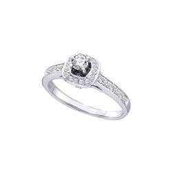 0.50 CTW Diamond Solitaire Bridal Engagement Ring 14KT White Gold - REF-75N2F