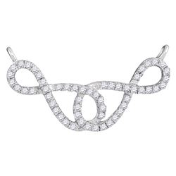 0.33 CTW Diamond Infinity Pendant 10KT White Gold - REF-24K2W