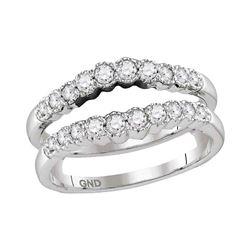 0.50 CTW Diamond Ring 14KT White Gold - REF-64W4K