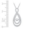 Image 2 : 0.75 CTW Diamond Solitaire Teardrop Pendant 10KT White Gold - REF-75X2Y