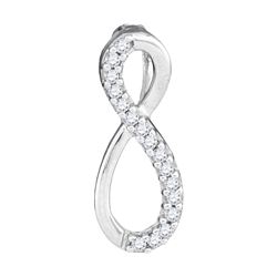 0.10 CTW Diamond Infinity Love Pendant 10KT White Gold - REF-7H4M