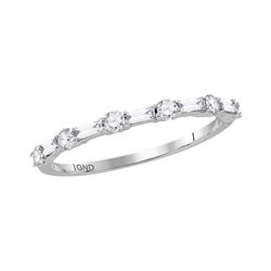 0.35 CTW Diamond Stackable Ring 10KT White Gold - REF-30N2F