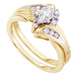 0.25 CTW Marquise Diamond Bridal Engagement Ring 14KT Yellow Gold - REF-49H5M