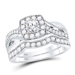 1.01 CTW Diamond Ring 14KT White Gold - REF-183H9X