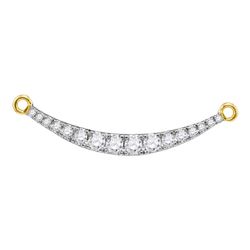 0.51 CTW Diamond Curved Bar Pendant 10KT Yellow Gold - REF-48W7K