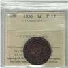 Image 1 : Canada 1858 Large Cent ICCS F12