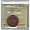 Image 1 : Canada 1891 Large Cent Small Leaves Small Date Obv. 3 ICCS MS65 Red