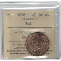 Canada 1896 Large Cent ICCS MS65 Red