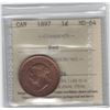 Image 1 : Canada 1897 Large Cent ICCS MS64 Red