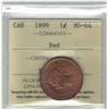 Image 1 : Canada 1899 Large Cent ICCS MS64 Red
