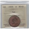 Image 1 : Canada 1900H Large Cent ICCS MS63 Red
