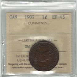 Canada 1902 Large Cent ICCS EF45