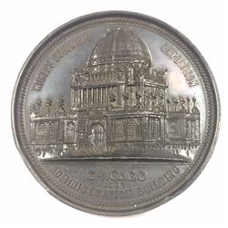 Masonic Temple Building Medal 1893 Worlds Columbian Exposition