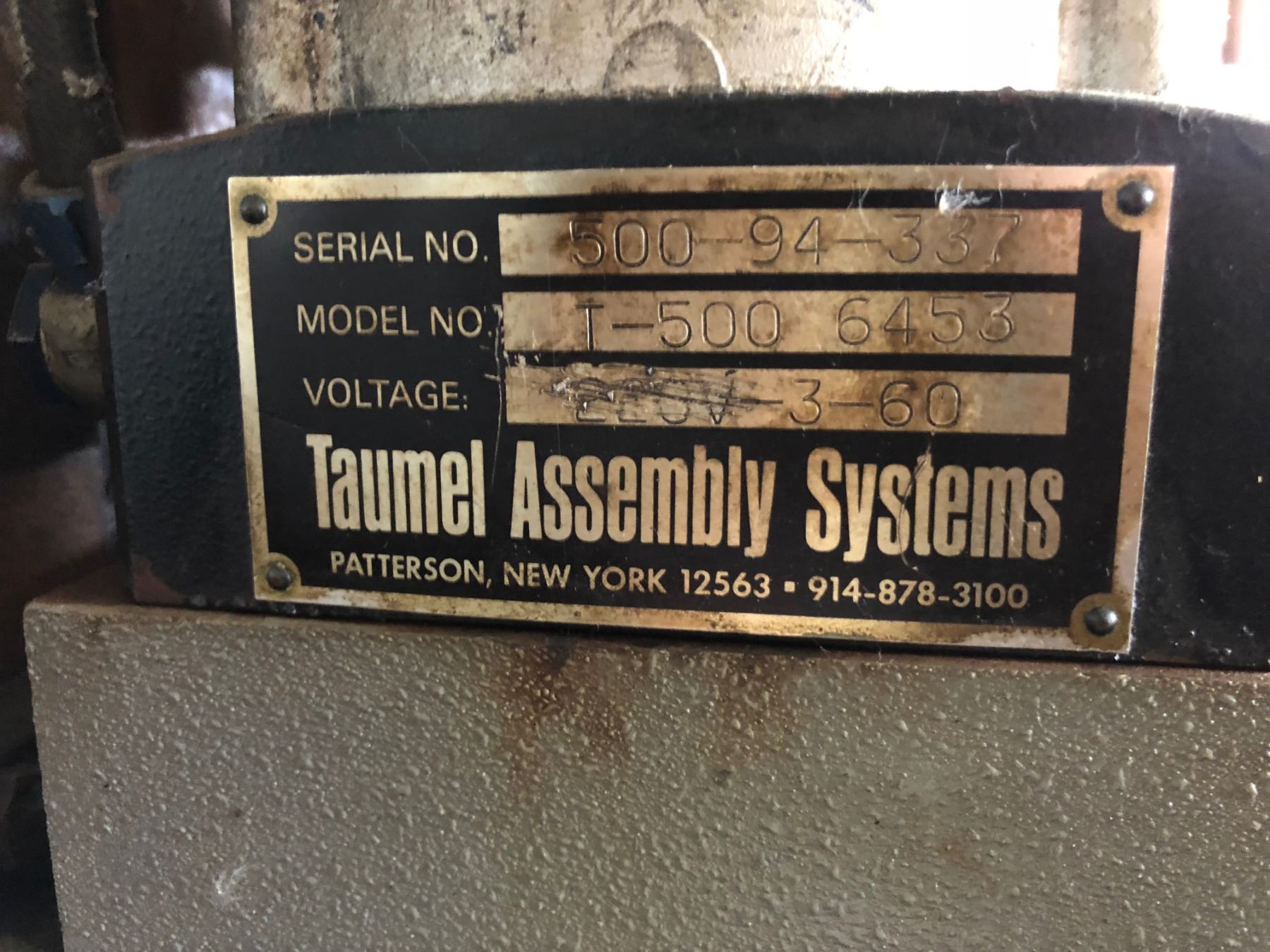 Taumel Assembly Systems Rivet Spinnter Model T-500 6453