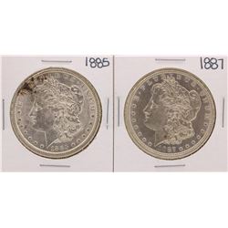 Lot of 1885 & 1887 $1 Morgan Silver Dollar Coins