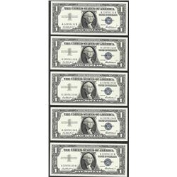 Lot of (5) Consecutive 1957 $1 Silver Certificate Notes