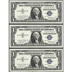 Lot of (3) Consecutive 1957 $1 Silver Certificate Notes
