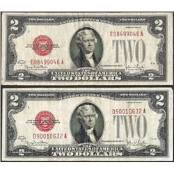 Lot of (2) 1928G $2 Legal Tender Notes
