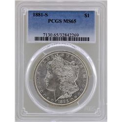 1881-S $1 Morgan Silver Dollar Coin PCGS MS65