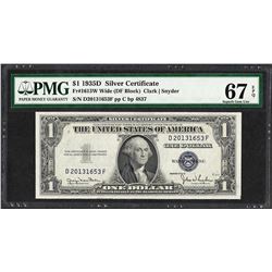1935D $1 Silver Certificate Note Fr.1613W PMG Superb Gem Uncirculated 67EPQ