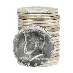 Roll of (20) 1964 Brilliant Uncirculated Kennedy Half Dollars