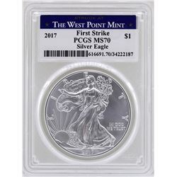 2017-W $1 American Silver Eagle Coin PCGS MS70 First Strike