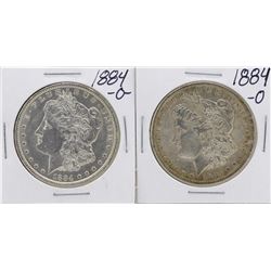 Lot of (2) 1884-O $1 Morgan Silver Dollar Coins