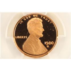 1980-S LINCOLN CENT PCGS PR69RD DCAM