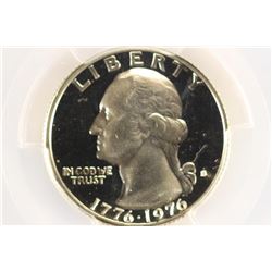 1976-S WASHINGTON SILVER QUARTER PCGS PR69 DCAM