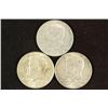 Image 1 : 3-90% 1964 SILVER KENNEDY HALF DOLLARS
