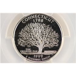 1999-S SILVER CONNECTICUT QUARTER PCGS PR69 DCAM