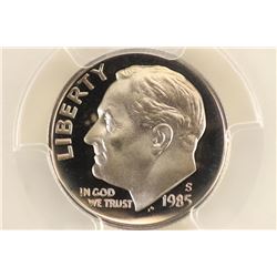 1985-S ROOSEVELT DIME PCGS PR69 DCAM