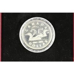 2012 $1 FINE SILVER 25TH ANNIVERSARY LOONIE CANADA DOLLAR