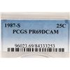 Image 3 : 1987-S WASHINGTON QUARTER PCGS PR69 DCAM