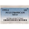 Image 3 : 1999-S SILVER ROOSEVELT DIME PCGS PR69 DCAM