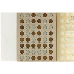 PARTIAL 1909-1943 LINCOLN CENT ALBUM 63 COINS