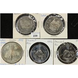 3 CANADA TRADE DOLLARS UNC 1980 HINTON,