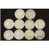 Image 1 : 10 ASSORTED 1940'S MERCURY DIMES