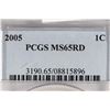 Image 3 : 2005 LINCOLN CENT PCGS MS65RD