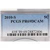 Image 3 : 2010-S JEFFERSON NICKEL PCGS PR69 DCAM