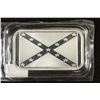 Image 1 : 1 TROY OZ .999 FINE SILVER INGOT CONFEDERATE FLAG