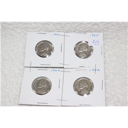 U.S.A. Five Cent Coins (4)