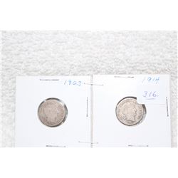 U.S.A. Ten Cent Coins (2)