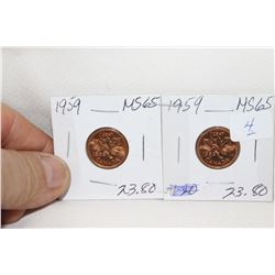 Canada One Cent Coins (2)