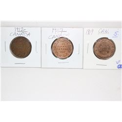 Canada One Cent Coins (3)