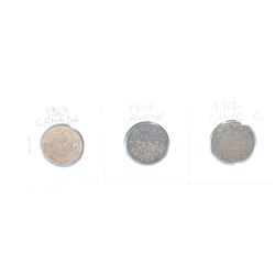 Canada One Cent Coins (3)